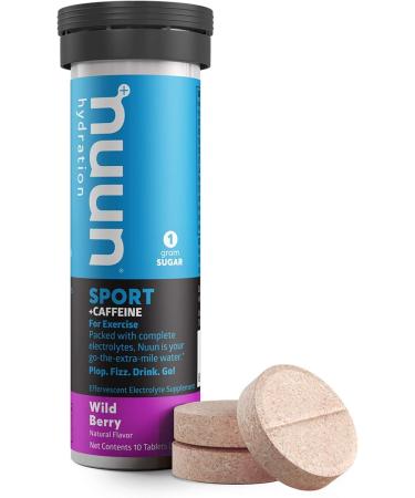 Nuun Energy Wild Berry - 4 Tubes (40 Tablets) | Boost Your Energy Anytime - International Shipping Available - Buy Online on GoSupps.com