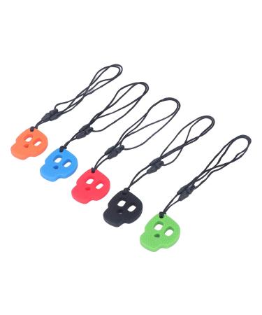 Sensory chewing chain in a skull in the form of a death for fear autism ADHD sensory with food -safe silicone for oral motor aids