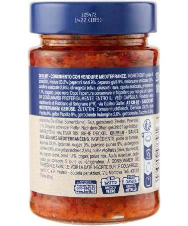  Italian Gourmet E.R. Barilla Pesto Rustico Mediterraneo 3-pack of gluten-free Italian pasta sauces with zucchini peppers and tomatoes vegan/vegetarian pesto for bread and bruschetta 200g + gourmet Italian polpa - Buy Online on GoSupps.com