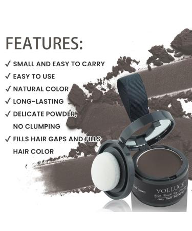 Full-Look Hair Base Powder - Waterproof Volumizing Styling Powder for Men & Women - Dark Brown - 4g - Buy Online on GoSupps.com