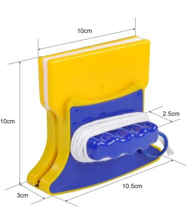 Square Shape DoubleSide Magnetic Glass Cleaner Wiper with 2 Cotton for Window - Buy Online on GoSupps.com