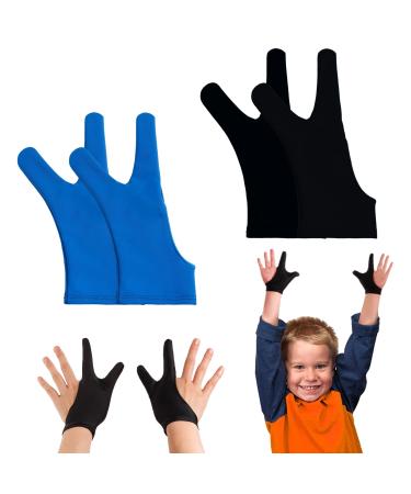 Thumb Sucking Stop for Kids  Nail Biter Stopper Gloves  Stop Thumb Sucking for Kids  Thumb Finger Guard  Stop Nail Biting Kids  Anti Skin Picking Age8-14(Black Blue 2 Pair 2 Figures) 2pair