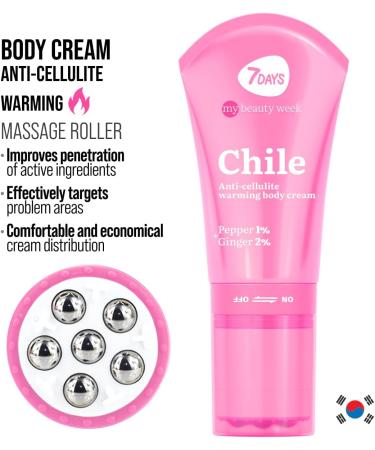  7Days 7Days Strong Anti-Cellulite Cream Warming Body Cream Strong Action for Glutes and Thighs Cellulite Cream for Hips and Stomach with Natural Extracts from Chile 130ml - Buy Online on GoSupps.com