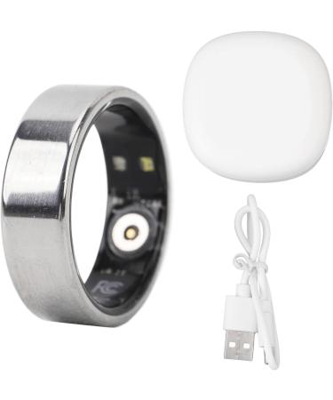 Fitness Ring Smart Health Ring Comfortable Wearing Body Temperature Monitoring Oxidation Resistance Daytime Step Counting Silver Color for Sports or Fitness (17) Size 19 Applicable Finger Circumference: Approx. Size 19 Applicable Finger Circumference: App - Buy Online on GoSupps.com