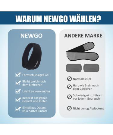 Newgo Facial Packing for TMJ & Wisdom Teeth | Cold Therapy Gel Compress for Pain Relief - Ideal for Oral & Facial Surgery Dental Implants - Black - Buy Online on GoSupps.com