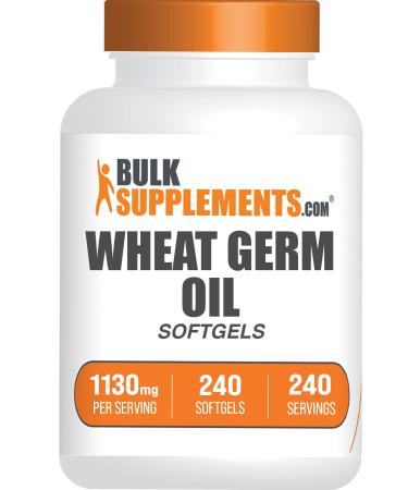 BulkSupplements.com Wheat Germ Oil Softgels - Wheat Germ Oil Supplement Wheat Germ Oil 1130mg - Nutritional Supplement & Soy Free 1 Softgel per Serving 240 Softgels (Pack of 1)