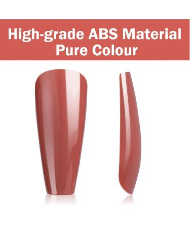 240 Extra Long Monochrome Ballerina Coffin Artificial Nails - DIY Nail Art Tips for Women & Girls (10 Colors 12 Sizes) - Shop Internationally! - Buy Online on GoSupps.com