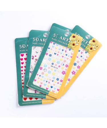 DIY Image Design Candy Flowers Love Heart 5D Geometric Animal Nail Stickers Embossed(5D-K113) - Buy Online on GoSupps.com