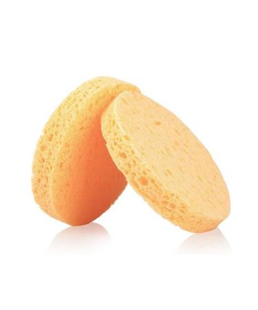 Face Sponge - Exfoliating Facial Makeup Sponges - Body Skin Acne Dry Eczema Exfoliate Cleansing (Natural Wood Pulp-Yellow)