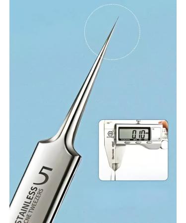 Blackhead Tweezers Precision Stainless Steel Curved Hook for Acne Pimples Comedones Stains or Splinter Removal and Ingrown Hair Treatments - Buy Online on GoSupps.com