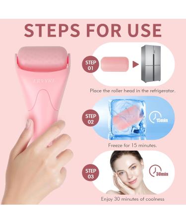 Ice Roller for Face & Eye Puffiness Relief | Skincare Massager Tool | Pink Facial Roller - Perfect Gifts for Women - Buy Online on GoSupps.com
