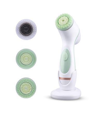 Facial Cleansing Brush  CkeyiN 3 in 1 Electric Exfoliating Spin Cleanser Device USB Rechargeable and Waterproof Exfoliation Rotating Spa Machine Facial Cleanser Massager for Women