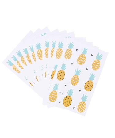 10PCS Eco-Friendly Waterproof Colored Drawing Tattoo Stickers Lovely Cartoon Pineapple Tattoo Body Stickers