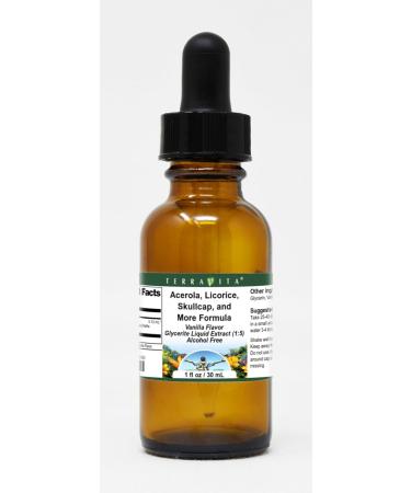 Acerola Licorice Skullcap and More Formula Glycerite Liquid Extract (1:5) - Vanilla Flavored (1 oz ZIN: 523463) - Buy Online on GoSupps.com
