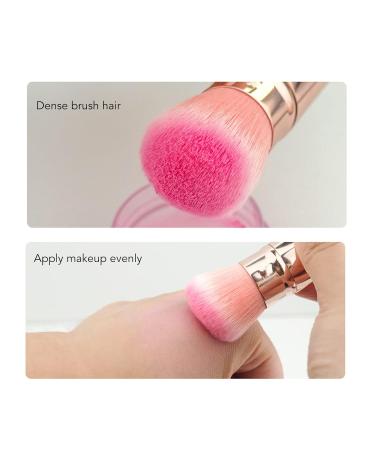 Retractable Makeup Brush - Ergonomic Soft Bristles Cosmetic Tool for Travel | Pink Dustproof Portable Beauty Brush - Buy Online on GoSupps.com
