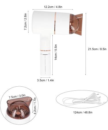 BTIHCEUOT Negative Ion Hair Dryer - 3 Gears Temperature Control Travel-Friendly & Salon-Quality Blow Dryer for Home Use - Buy Online on GoSupps.com