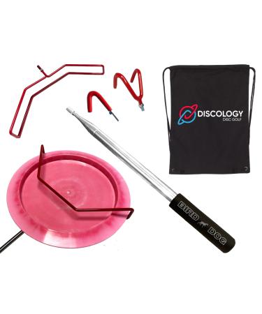 Bird Dog Disc Golf Retriever Pole - XL 15 Foot extendable Pole - Durable Stainless Steel Frame - Top Disc Golf Accessory to Retrieve Discs in Water, Trees, Rocks, Bushes Drawstring Bag Included