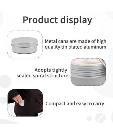 10g Stucco Aluminum Jars - Travel Cream Cans with Lids for Cosmetics Lip Balm Lotion & Masks - Perfect Mini Containers in Silver - Buy Online on GoSupps.com