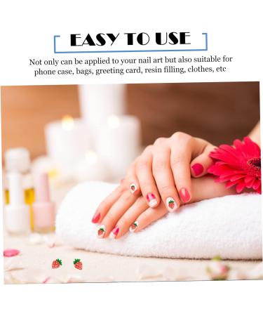 minkissy 60 Pcs Nail Art Accessories Nail Decorations Gemstones for Nails Strawberry Charms Jewelery for Girl Decoraciones Para U as Acr licas Nail Crystals Fruit Phone Case 3d Resin - Buy Online on GoSupps.com