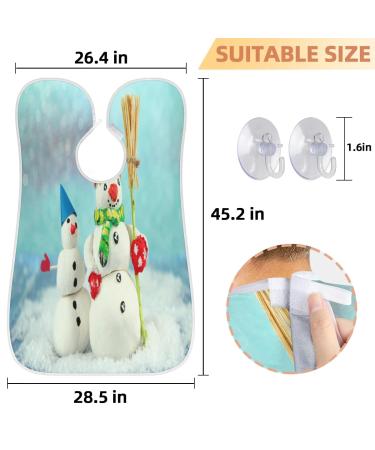Funny Christmas Snowmen Beard Bib Apron | Waterproof Grooming Cloth for Men - Ideal Gift for Shaving & Trimming - Buy Online on GoSupps.com