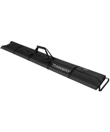 TurnWay Ski Bag | Store & Transport Skis Up to 215 cm, Poles & Extras | Waterproof - for Men, Women and Youth black