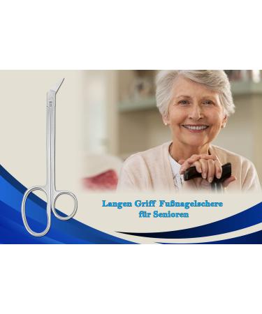 SMI Extra Long Foot Nail Scissors - Stainless Steel Pedicure Scissors for Thick Nails | 18 cm Footnail Scissors for Seniors - Buy Online on GoSupps.com