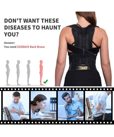 XL Posture Corrector Back Brace for Men and Women - Support Belts for Lower and Upper Back Pain Relief (1 Pack) - Buy Online on GoSupps.com