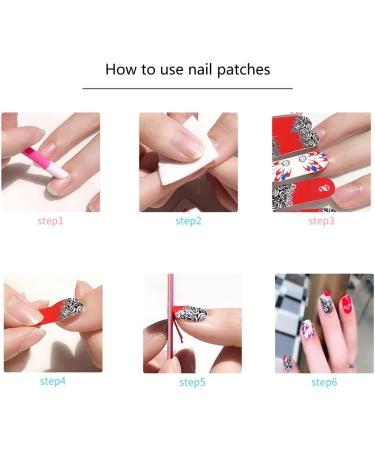 JSGHGDF 16tips/Sheet Full Nail Wraps Strips Stickers Self-Adhesive Stickers Cs006 - Buy Online on GoSupps.com