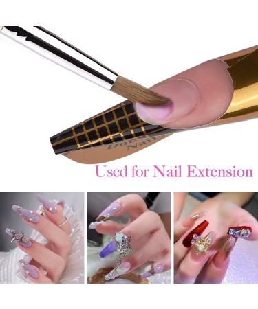HEVAENS Professional Acrylic Nail Brush | Round Acrylic Nail Art Brush with Liquid Butterfly Glitter Handle | Size 10 Pink - Buy Online on GoSupps.com
