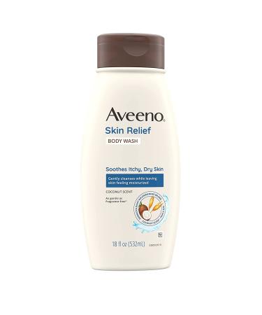 Aveeno Skin Relief Body Wash with Coconut Scent, Soothing Triple Oat Formula - 18 fl. oz - Buy Online on GoSupps.com