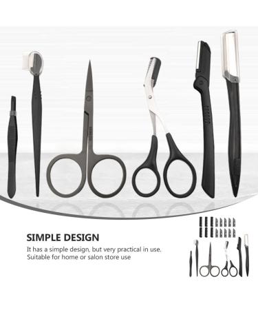 Frcolor Beauty Makeup & Eyebrow Tools Set - Stainless Steel Eyebrow Scissors & Facial Trimmer for Women - 12.6cm Precision Razor - Buy Online on GoSupps.com