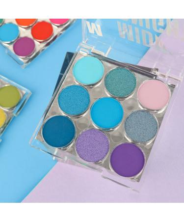 9 Colors Shimmer Matte Blue Eyeshadow Palette - Highly Pigmented and Blendable Shades for Stunning Blue Eye Makeup - Blue-2 Palette - Buy Online on GoSupps.com