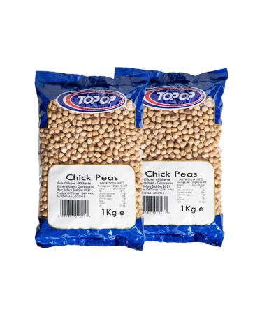 Top Op Chick Peas | 1KG | Chick Peas | Healthy Food | High Fibre | High Protein | Natural | Indian Origin | Gluten Friendly (Pack of 2)
