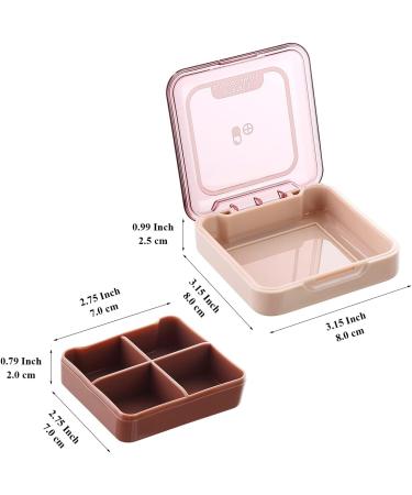 Berglander Travel Pill Organizer (Pack of 3) | Waterproof & Portable Medicine Case - 4 Compartments for Daily Vitamins & Fish Oil - Buy Online on GoSupps.com