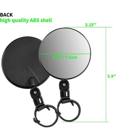 Ganwawo Bike Mirrors - 2 Piece Adjustable 360 Rear View Safety Mirror for Mountain & Road Bikes - Handlebar Rearview Mirror for eBikes - Buy Online on GoSupps.com
