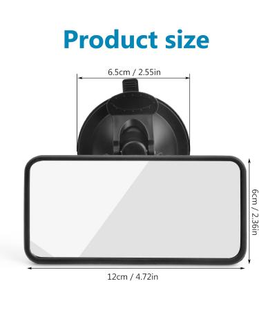 360 Auto Return Baby Car Mirror | Safe Rear Seat Baby Monitoring | Black 12x6cm - Buy Online on GoSupps.com