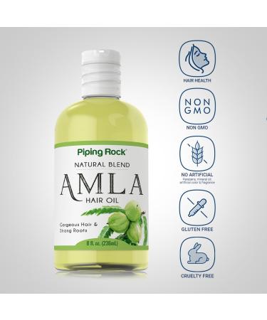 Piping Rock Amla Hair Oil 8 fl oz | Vegan Hydrating & Soothing Formula | Paraben & Sulfate Free - Shop Now - Buy Online on GoSupps.com