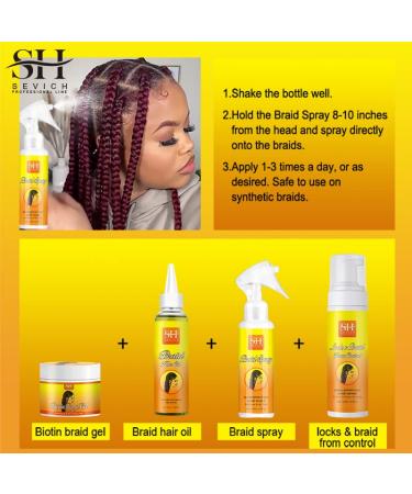 SEVICH Braid Spray 3.5fl Oz - Braid Hair Care Alleviates Itchy & Dry Scalp Moisturizes High Shine Braid Quick Clean - Buy Online on GoSupps.com