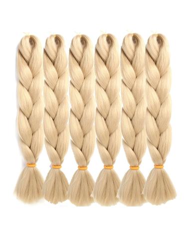 Braiding Hair - Blond Jumbo Braids Extensions 6 Pack | Ombre 24 Kunsthaar Box Braids for Light Brown & Blond Hair - Buy Online on GoSupps.com