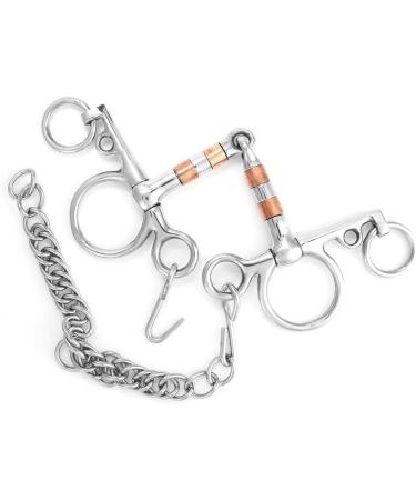 Ladiesshow Stainless Steel Pelham Bit - 125mm Jointed Horse Bit with Copper Roller for Optimal Chewing - Buy Online on GoSupps.com