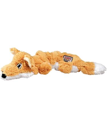 Kong - Scrunch Knots Fox - internal knotted ropes and minimal filling for less disorder - for small/medium -sized dogs orange white black 1 piece (1 Pack)
