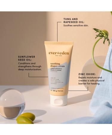 Evereden Soothing Diaper Rash Cream 3.0 oz - Clean, Unscented & Natural | Non-toxic, Organic, Fragrance Free - Buy Online on GoSupps.com