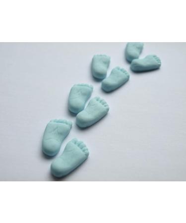 24x (12 Pairs) Blue Baby Feet Cake Toppers Boy Baby Shower Edible Cupcake Decorations - Buy Online on GoSupps.com
