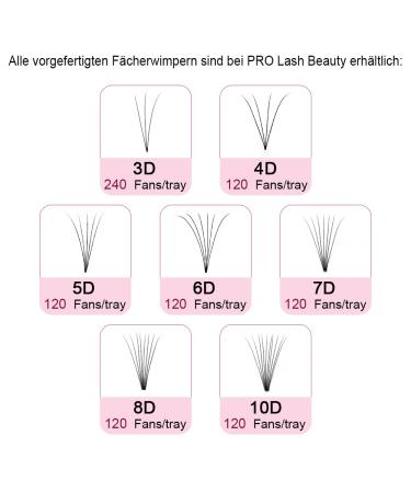 7D-C-07-11 Short-Hand Eyelash Extension | Volume Eyelashes 0.10 C Curl | Ready-Made Compartments 11mm - Buy Online on GoSupps.com