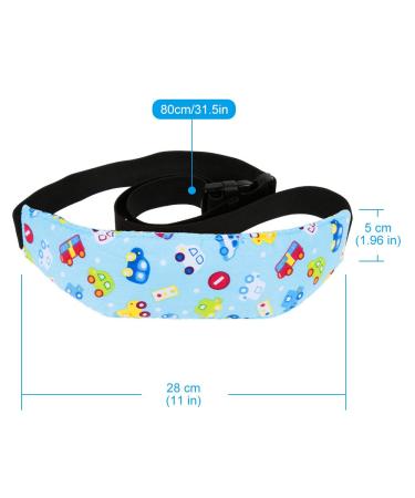 Rovtop Adjustable Child Seat Headband - 2 Pack Hair Supporters for Car Seats in Blue & Pink - Buy Online on GoSupps.com