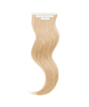 Tape In Extensions 40 cm Virgin Human Hair Set of 10 Platinum Blonde #60 platinum blonde