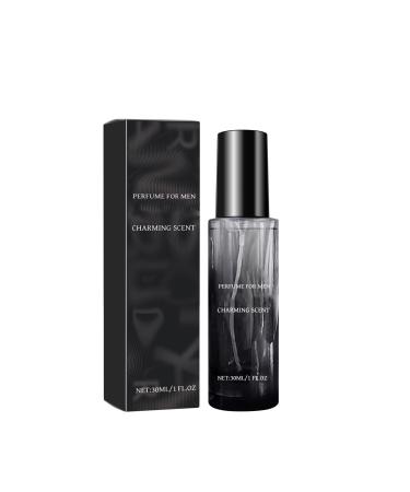 Men's Fragrance Eau de Parfum Spray Fresh Romantic Fruity Scent Woody Lasting Wear Birthday Gifts for Men 1.01 Fl Oz (Pack of 1) Black