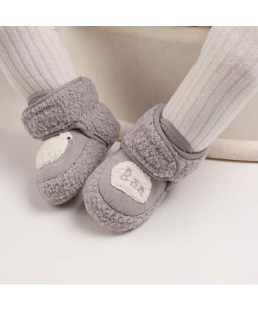 MASOCIO Cute Sheep Booties - Infant Soft Sole Warm Boots (6-12 Months, Gray) - Buy Online on GoSupps.com