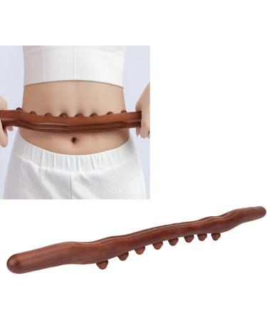 Premium Wooden Gua Sha Massage Tools - 8 Pearl Roller & Curved Stick for Fatigue Relief & Contouring - Buy Online on GoSupps.com