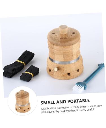 Gatuida Moxibustion Box Set - Moxa Container & Heating Tank for Optimal Temperature Control - Khaki Moxibustion Burner with Bamboo Tube - Buy Online on GoSupps.com